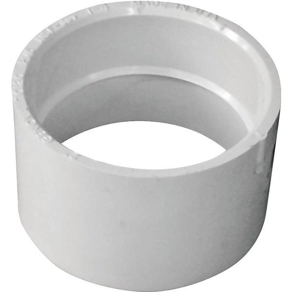 Genova CANPLAS Coupling, 2 in, Hub, PVC, White 193002